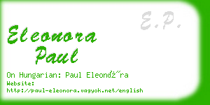 eleonora paul business card
